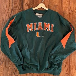 Vintage University of Miami Warm Up Jacket XL